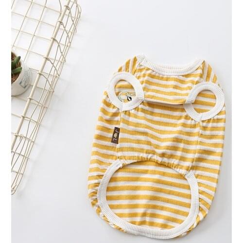 2021 New Pet Vest Spring and Summer Cotton Elastic Dog Clothes Fight Teddy Dog Clothes