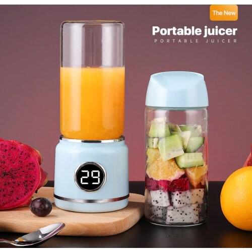 420ml Portable Blenders 304 Stainless Steel Six Leaf Blade 16000 Revolutions Per Minute USB Electric Blenders Kitchen Appliances