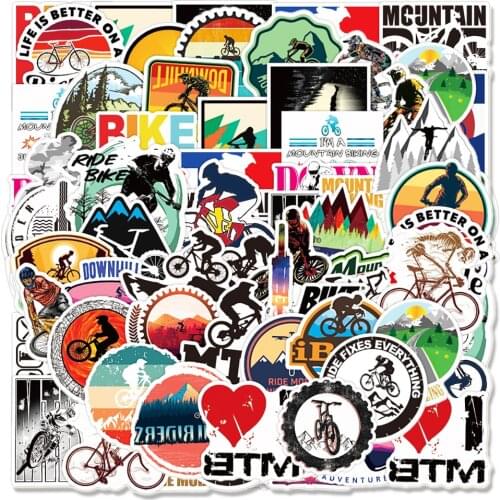 50PCS/Pack Mountain Biking Graffiti Bicycle Stickers For Notebook Skateboard Laptop Luggage Waterproof Decal Sticker