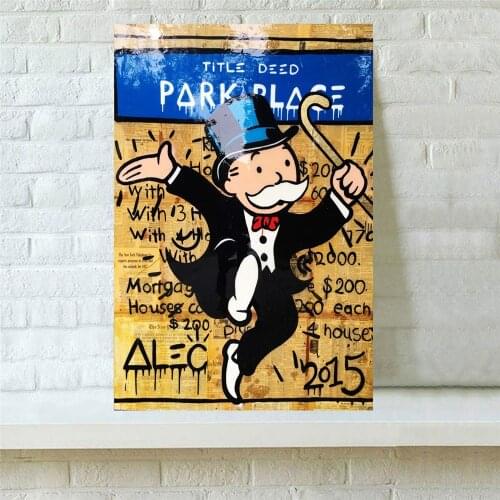 Alec Monopolys Kunst Graffiti , Painting Canvas Modern Art Decorative Wall Pictures Home Decor