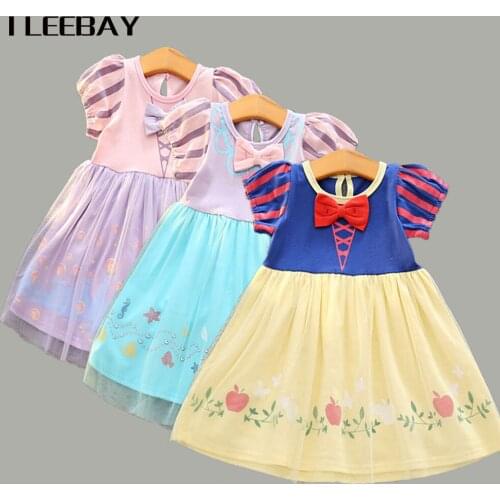 Baby Girl Floral Clothing Kids Snow White Belle Sofia Princess Dress Children Halloween Party Cosplay Costume Cartoon Vestidos