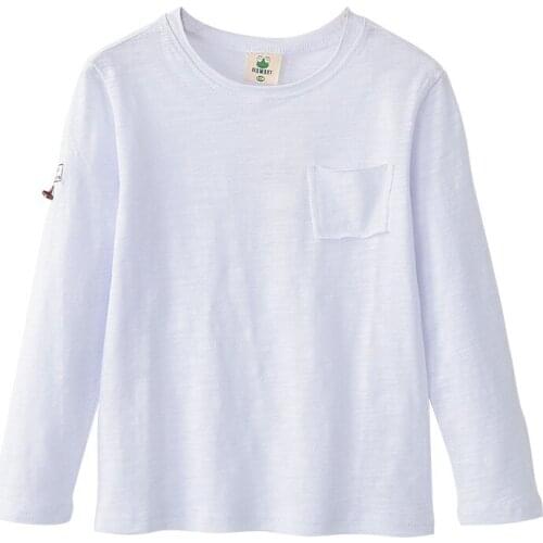 Childrens Autumn Spring Boy T-shirt Long-sleeved Bamboo Cotton Thin Section Cotton Boy Children Shirt