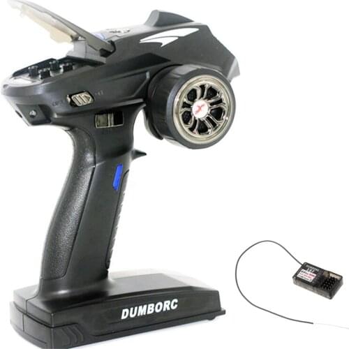 DumboRC X5 2.4G 5CH Transmitter with X6F Receiver for 1/10 1/8 Crawler Axial SCX10 D90 RC Car Boat Tank
