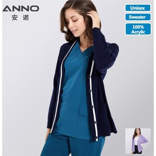 ANNO Cotton Sweater Winter Hospital Equipment Unisex Work Wear Clothing Keep Warm Shirt Nursing Accessories Out Wear Coat