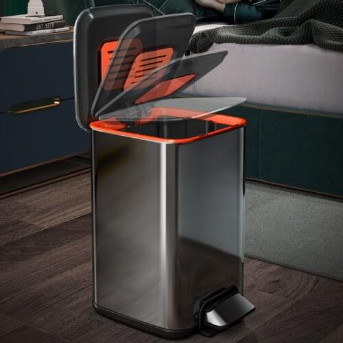 Modern Stainless Steel Trash Bin Bedroom Recycling Garbage Dustbin Large Trash Can Paper Basket Mueble Reciclaje Cleaning Tools