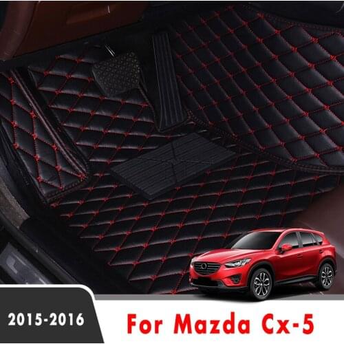 LHD Carpets For Mazda Cx-5 2016 2015 Car Floor Mats Interior Accessories Waterproof Anti Dirty Protector Covers Leather Rugs