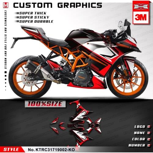 KUNGFU GRAPHICS Complete Motorcycle Decals Custom Vinyl Wrap Stickers Kit for RC 250 390 RC250 RC390 2017 2018 2019 2020