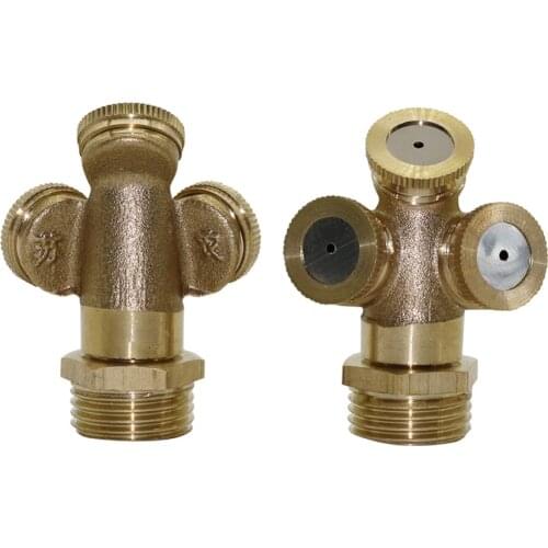 Brass Misting Nozzles sprinkler Garden Watering Greenhouse Farm Cooling Spray Nozzles with 1/2" Male Thread 10 Pcs