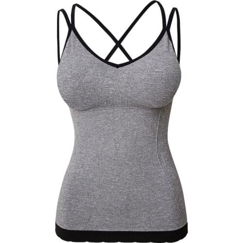 Long Women Tanks Top Lace Seamless Underwear Cross Back Vest Female Knitted Camis Tops Sexy Lingerie Streetwear Padded Camisole