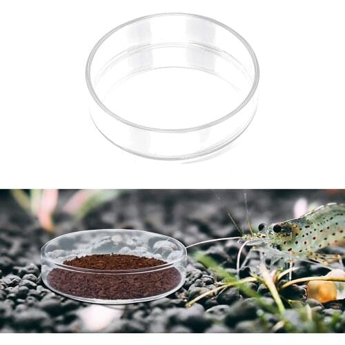 Aquarium Shrimp Feeding Dish Bowls Fish Tank Tropical Fish Ratfish Feeder Round Food Container Clear Glass Dish Tray Water Clean
