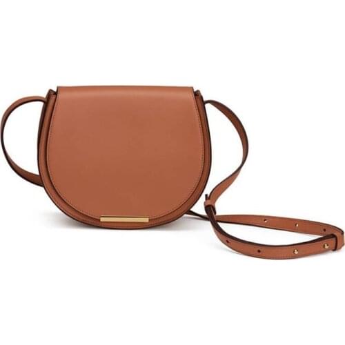 Multifunctional Semicircle Bag Designer Luxury Shoulder Crossbody Bags for Women 2020 Vintage Cover PU Leather Saddle Handbags