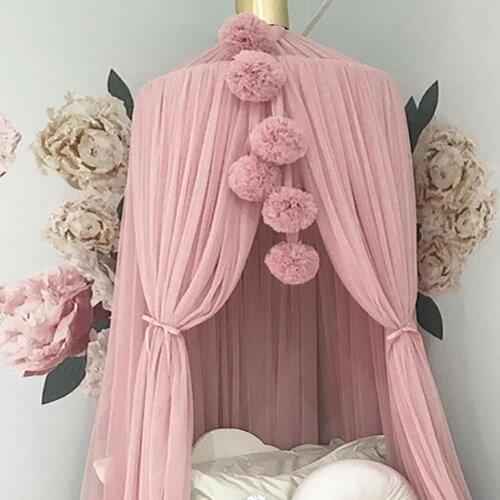 Nordic Baby Mosquito Net Accessories Hanging Ball Princess Kids Bedroom Children Bed Tent Baby Girl Room Decor Crib Netting Ball