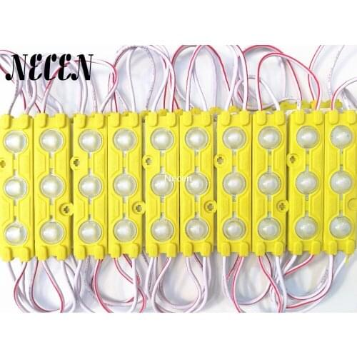 Necen 3leds/pc 20pcs/lot 12V led module Pixel lights 5730 SMD 1.5W led lighting white/warm white/Yellow/blue/green waterproof