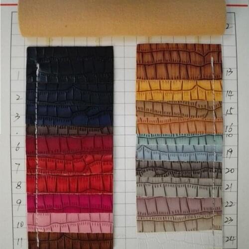 Wholesale 10 yards roll PU Stone Crocodile Textured Leather Crocodile pattern bag handbag leather fabric