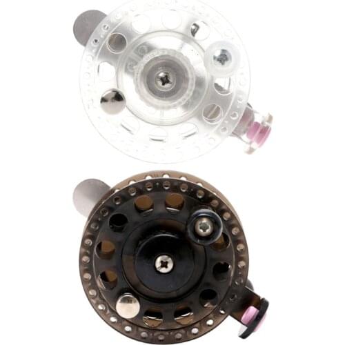 Plastic Ice Fishing Reels Fly Fishing Tackle Round Wheel Mini Carp Fishing Reel
