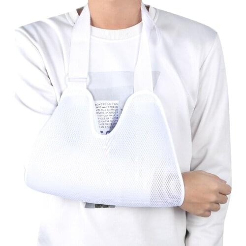 Arm Sling Adjustable Breathable Soft Padded Shoulder Strap Arm Sling Support Arm Elbow Brace Sling Protector Corrector