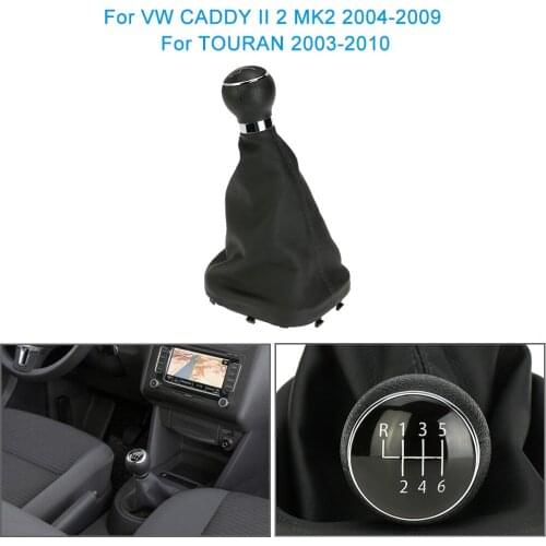 SI-A0232 6 Speed Gear Shift Knobs Gearstick Gaiter Boot Replacement Kits for VW CADDY II 2 MK2 2004-2009 TOURAN 2003-2010