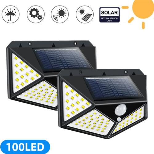 Outdoor LED Solar Light Tools Motion Sensor Waterproof Sunlight Garden Decoration Street Lights Solar Powered Lantern Wall Lamp