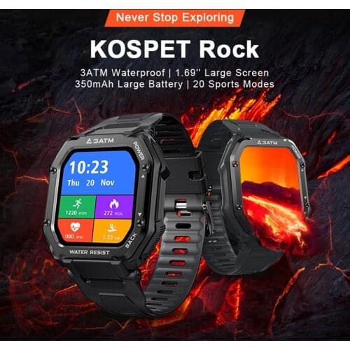 Smartwatch 2021 Rugged Watch For Men Outdoor Sports Waterproof Fitness Tracker Blood Pressure Monitor Smart Watch Heart-Rate