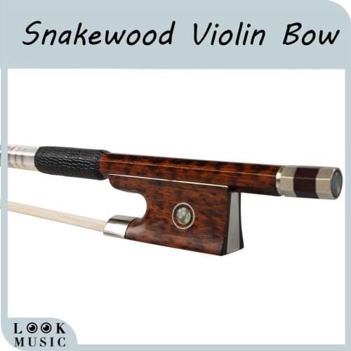 Advanced Snakewood Bow 4/4 Violin Bow Snakewood Fiddle Stick W/Snakewood Frog Well Balance For 4/4 Full Size Violin