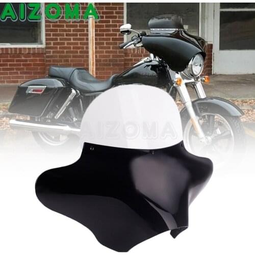 Motorcycle ABS Batwing Headlight Outer Fairing w/Clear Windshield For Harley Touring Road King Street Electra Glide FXD FLS FLHR