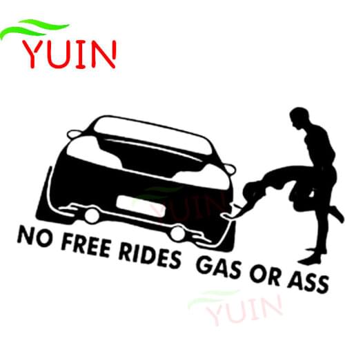 No Free Rides Gas or Ass Funny Car Sticker Personalized Cars Accessories Windshield Decoration High-quality Waterproof Decals