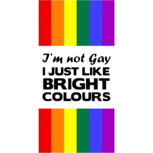 Funny I Just Like Bright Colours Gay Design Lounger Beach Travel Towels for Adult Men Women Bathroom Towels Joke Gay Pride Flag