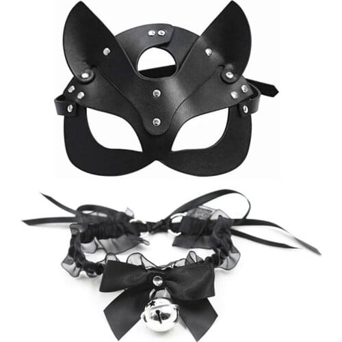 Women Mask Half Eyes Cosplay Face Cat Leather Mask Halloween Party Cosplay Mask Masquerade Ball Fancy Masks