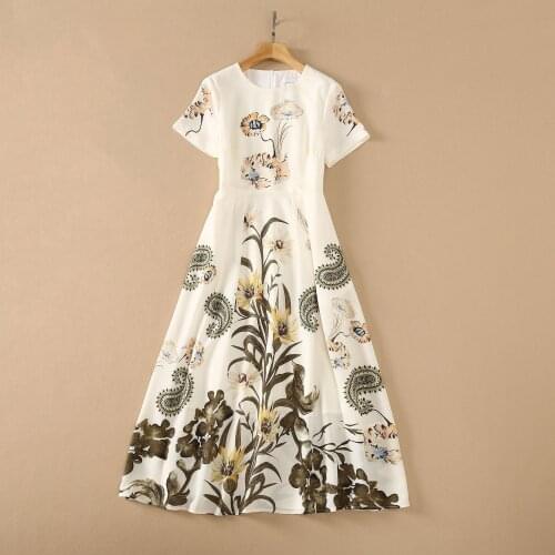 2021Autume New Sweet Print Elegant High Quality Dress Fashion and Easy To Wear A Cozy with A Big Swing Dress