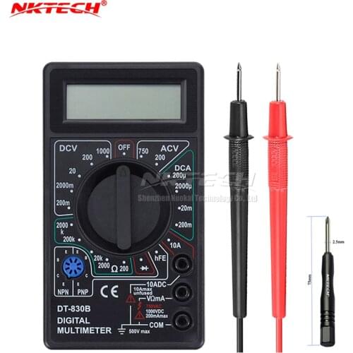 NKTECH DT830B Digital Multimeter Pocket Voltmeter Ammeter Ohmmeter AC DC Voltage Current Resistance OHM multi-tester Portable