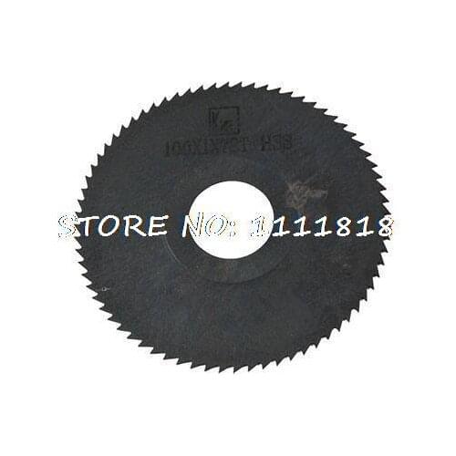 100mm x 1mm 27mm Arbor Hole Dia 72 Teeth Black HSS Mill Cutter