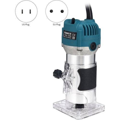 800W Woodworking Electric Trimmer Wood Milling Engraving Slotting Trimming Machine Carving Machine Router Wood