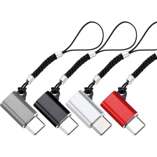 USB C Male to Micro USBAnti-lost Type-c adapter with lanyard to Android mobile phone MicroUSB female aluminum shell otg adapter