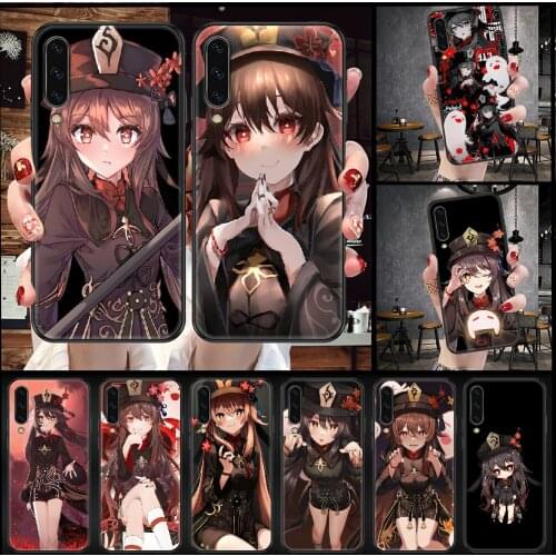 Genshin Impact hutao Phone case For Samsung Galaxy A 3 5 7 8 10 20 21 30 40 50 51 70 71 E S 2016 2018 4G black silicone back tpu