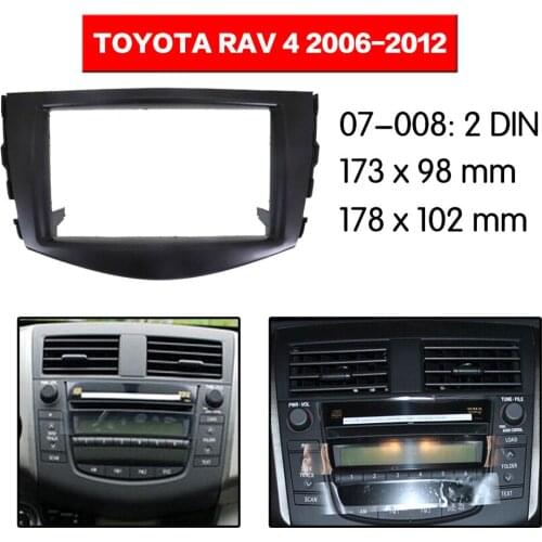 Double Din Car Radio Facia Fascia For TOYOTA RAV 4 2006-2012 Dash Kit DVD Stereo CD Panel Trim Fascia Face Plate Frame Console