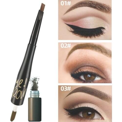 Double-headed Eyebrow Powder Eyebrow Pencil 2 IN 1 Waterproof And Sweat-proof Long-lasting Non-smudge Eyebrow Pen TSLM1
