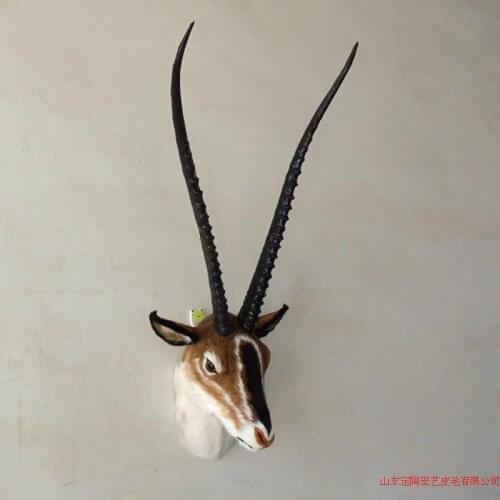 Simulation Tibetan antelope head toy polyethylene & furs antelopehead model gift about 57x35cm 205
