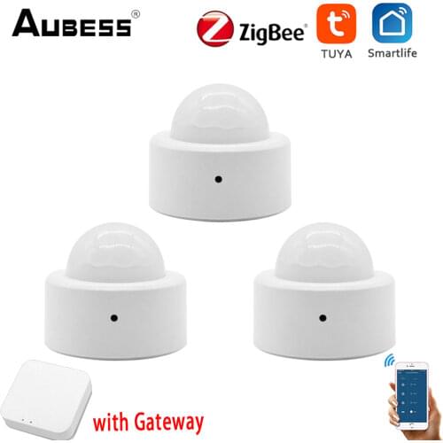 Tuya Motion Sensor Smart Human Body Sensor Body Movement Wireless Zigbee Wifi Gateway Hub Built-in Battery Passive Infrared