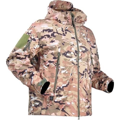 HAN WILD Shark Skin Soft Shell Clothes Tactical Windproof Waterproof jacket Flight Pilot Hood Coat Military Field bomber Jacket