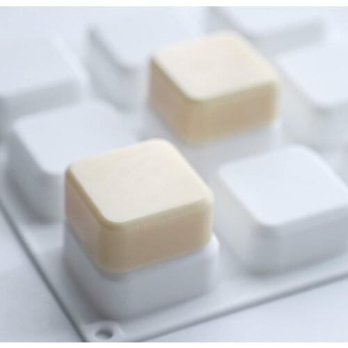 Square Shape Candle Silicone Soap Mold Chocolate Candy Chiffon Mousse Cake Decorating Baking Tool Fondant Food Grade
