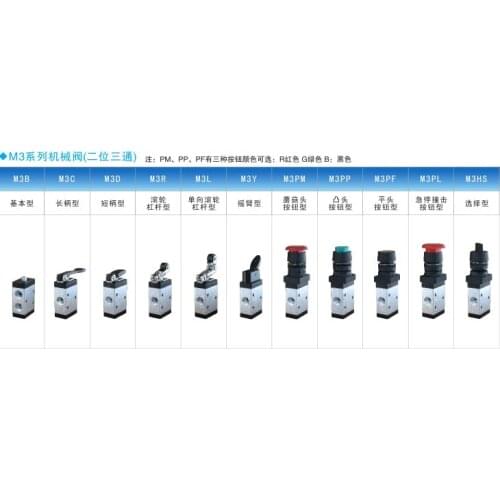 Machinery mechanical Pneumatic Valve M3B110-06 M3B210-06 M3B210-08 M3C110-06 M3C210-06 M3C210-08 M3L110-06 M3L210-06 M3L210-08