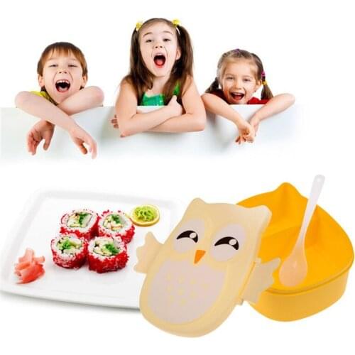 Fashion Hot Cartoon Owl Food Fruit Storage Container Portable Bento Box children gifts