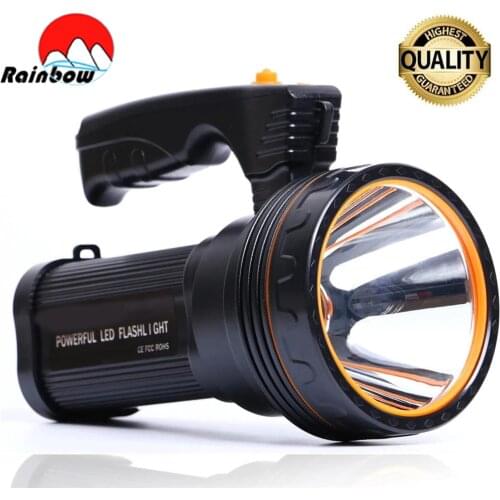 120W Powerful LED Portable Spotlights Rechargeable LED Torch Camping Lantern Waterproof Outdoor Search Flashlight For Fish Hunt