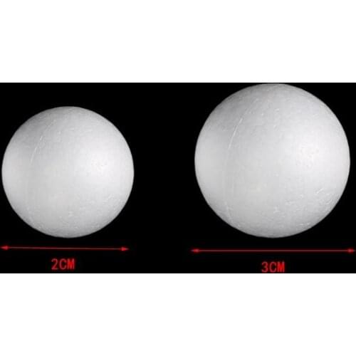2021 New 100pcs DIY Modelling Polystyrene Styrofoam Foam Ball Xmas Wedding Decoration