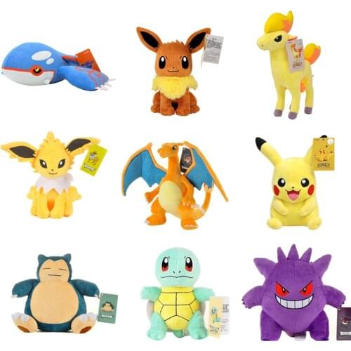 Genuine Japanese Anime Pokemon Plush Toy Pikachu Cute Squirrel Serenade Snorlax Jig Exquisite Childrens Toy Gift