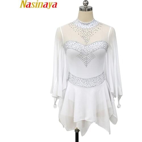 Nasinaya Figure Skating Dress Customized Competition Ice Skating Skirt for Girl Women Kids Patinaje Gymnastics Performance 328