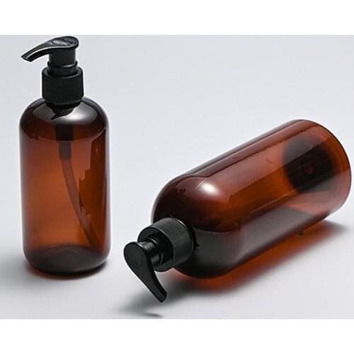 500ml Clear Press Pump Empty Bottle Refillable Shampoo Liquid Soap Dispenser Refillable Bottle Atomizer Containers