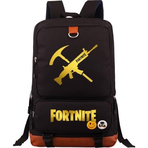 Game Fortnite Teens Backpack Students Canvas School Bags Large Capacity Unisex Rucksack For Men and Women Mochila infantil