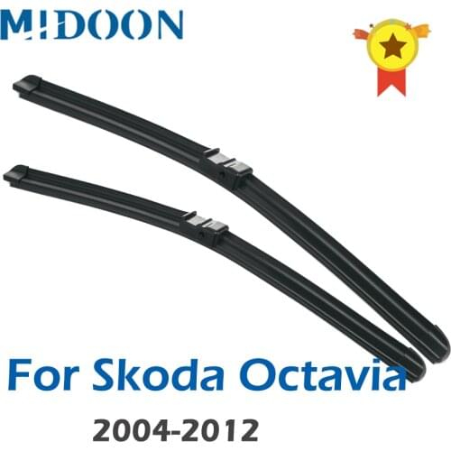 MIDOON Wiper RHD & LHD Front Wiper Blades For Skoda Octavia 1Z A5 2004 - 2013 Windshield Windscreen Front Window 24"+19"