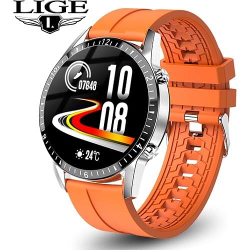 LIGE Sport Full Touch Smart Watch Women Real-time Heart Rate Monitor Call Answering Sedentary Reminder Waterproof Smartwatch Men